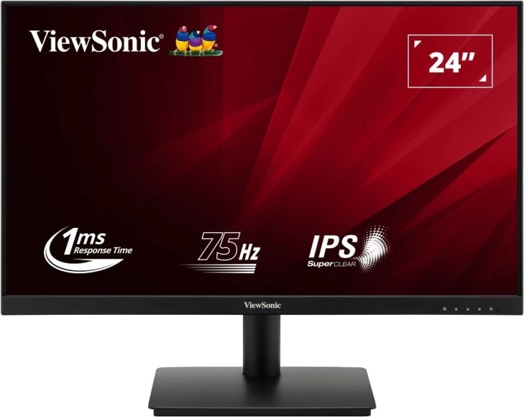 Viewsonic Monitor 23.8\" LED IPS FullHD 75Hz - Respuesta 1ms - Angulo de Vision 178º - 16:9 - VGA, HDMI - VESA 75x75mm - Color Negro