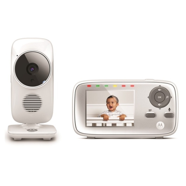 Motorola Nursery VM483 Vigilabebes con Camara - Vision Nocturna - Comunicacion Bidireccional - Pantalla 2,8\" - Alcance hasta 300m - Color Blanco