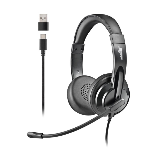 NGS VOX605-C Auriculares USB-C con Microfono - Microfono Regulable y Flexible - Almohadillas y Diadema Acolchadas - Diadema Ajustable - Control en Cable - Cable de 2m - Color Negro NGS VOX605-C Auriculares USB-C con Microfono - Microfono Regulable y Flexible - Almohadillas y Diadema Acolchadas - Diadema Ajustable - Control en Cable - Cable de 2m - Color Negro