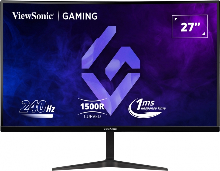 Viewsonic Monitor 27\" VX2719-PC-MHD FullHD - 240hz - Respuesta 1ms - Curve Monitor - 16:9 - Adaptive Sync - 2 HDMI - DisplayPort - Altavoces - Color Negro