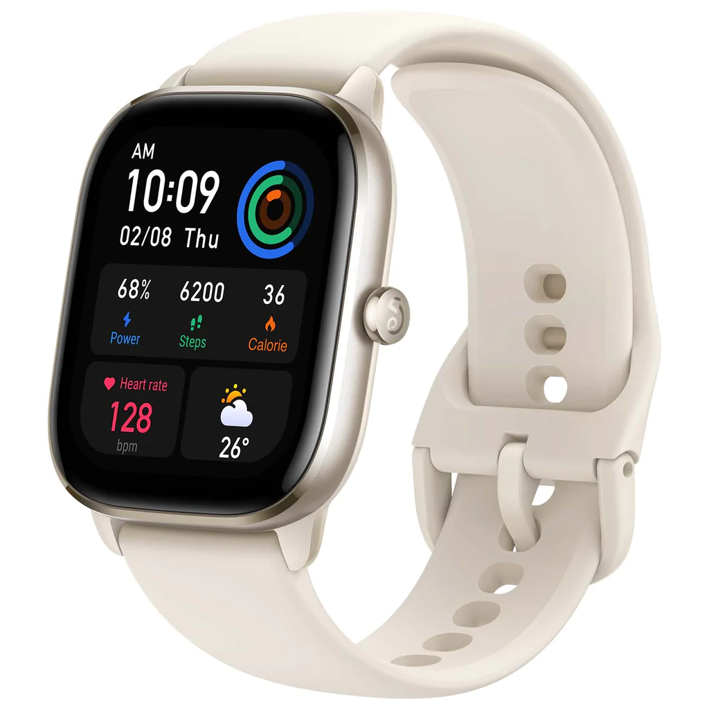 Amazfit GTS 4 Mini Reloj Smartwatch - Pantalla Amoled 1.65\" - Caja de Aluminio - Bluetooth 5.2 - Resistencia al Agua 5 ATM - Color Blanco