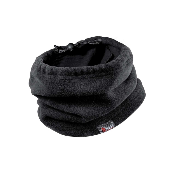 Upower Braga de Cuello con Reguladores - Talla Unica - Logotipo Bordado, Material 100% Poliester, Durabilidad y Estilo - Color Negro Carbon