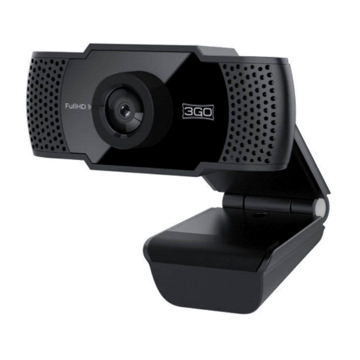 3Go View Webcam Full HD 1080p USB 2.0 - Microfono Integrado - Reduccion de Ruido y Eco - Color Negro