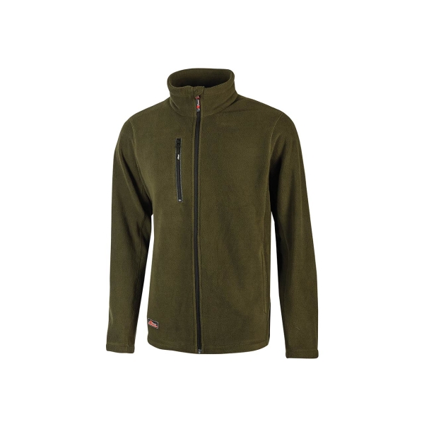 Upower Warm Chaqueta de Lana - Talla XL - Cremallera Interna, Diseño Resistente, Proteccion DPI1, Funcionalidad y Confort para Entornos Laborales - Color Verde Oscuro