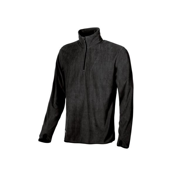 Upower Artic Sudadera con Cremallera - Talla XL - Puños Microfleece con Agujero para Pulgar, Proteccion DPI1, Estilo Profesional y Duradero - Color Negro Carbon