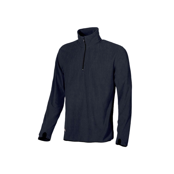 Upower Artic Sudadera con Cremallera - Talla S - Puños Microfleece con Agujero para Pulgar, Proteccion DPI1, Diseño Duradero y Confortable - Color Azul Marino