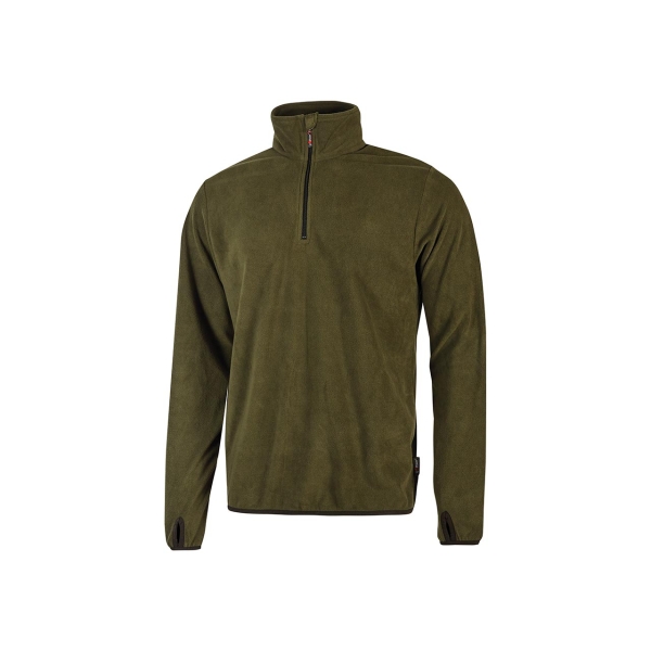 Upower Artic Sudadera con Cremallera - Talla 4XL - Puños Microfleece con Agujero para Pulgar, Proteccion DPI1, Diseño Duradero y Confortable, Logotipo Distintivo Posterior - Color Verde Oscuro
