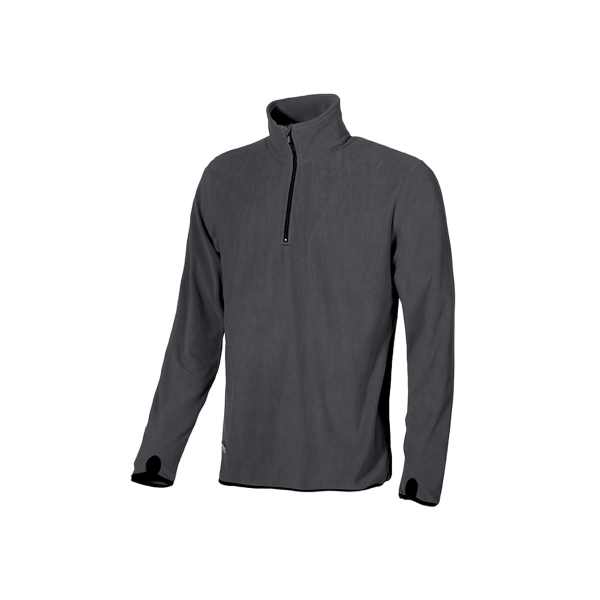 Upower Artic Sudadera con Cremallera - Talla XL - Puños Microfleece con Agujero para Pulgar, Proteccion DPI1, Estilo Profesional y Duradero - Color Gris Meteorito