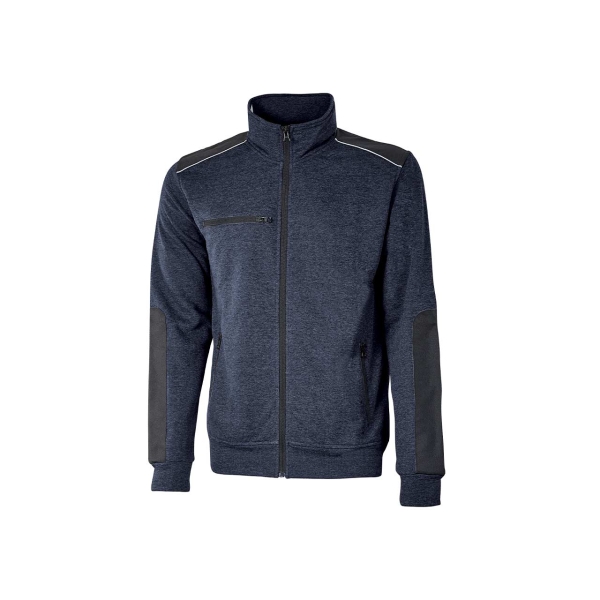 Upower Snug Sudadera Acolchada con Cremallera - Talla 3XL - Bolsillos Forrados, Refuerzos Antiabrasion, Insertos Reflectantes, Proteccion DPI1, Costuras Reforzadas - Color Azul Marino