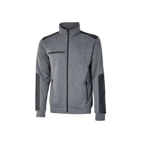 Upower Snug Sudadera Acolchada con Cremallera - Talla 4XL - Bolsillos Forrados, Refuerzos Antiabrasion, Insertos Reflectantes, Proteccion DPI1 - Color Gris Meteorito