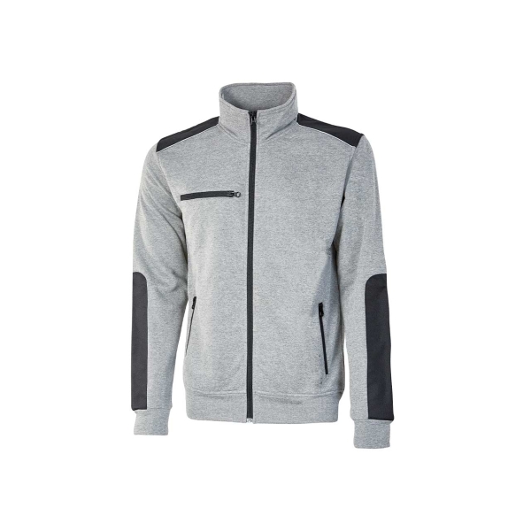 Upower Snug Sudadera Acolchada con Cremallera - Talla XL - Bolsillos con Microfibra, Refuerzos Antiabrasion, Insertos Reflectantes, Proteccion DPI1 - Color Gris Plateado