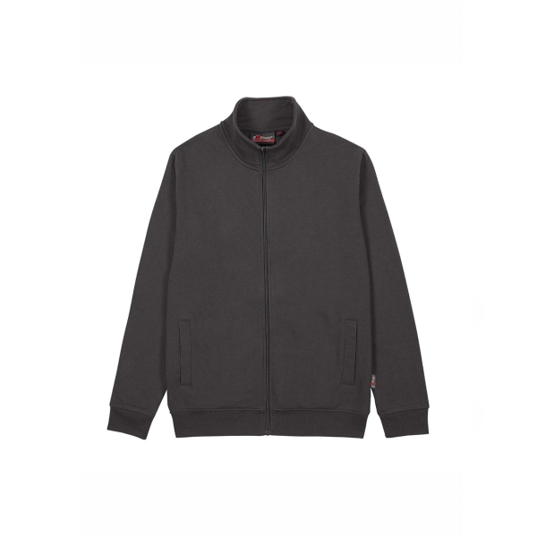 Upower Sotra Sudadera de Trabajo sin Capucha - Talla L - Cremallera, Polialgodon Perchado, Diseño Ergonomico, Puños y Dobladillo Elastico, Bolsillos Laterales, Proteccion DPI1 - Color Gris Meteorito