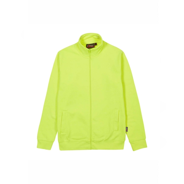 Upower Sotra Sudadera de Trabajo sin Capucha - Talla 5XL - Cremallera, Polialgodon Perchado, Diseño Ergonomico, Puños y Dobladillo Elastico, Bolsillos Laterales, Proteccion DPI1 - Color Amarillo