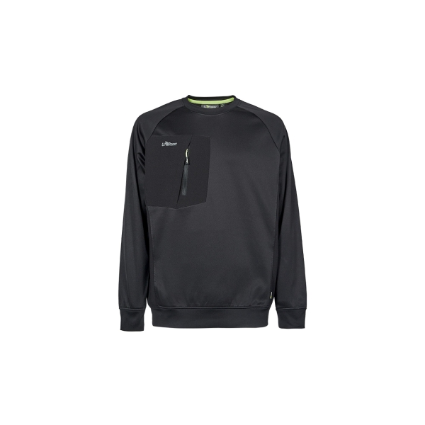Upower York Sudadera Polar - Talla 5XL - Cuello Redondo - Color Negro Carbon