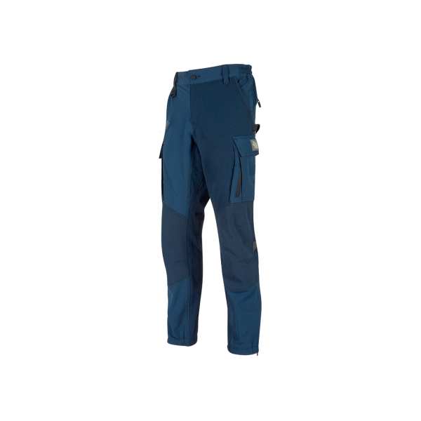 Upower Trek Pantalones Tecnicos Cargo - Talla L - Tejido U-4 Stretch, Elasticidad Cuatro Direcciones, Repelentes a Liquidos, Transpirables, Secado Rapido, Refuerzos Antidesgaste, Elementos Reflectantes - Color Azul Marino