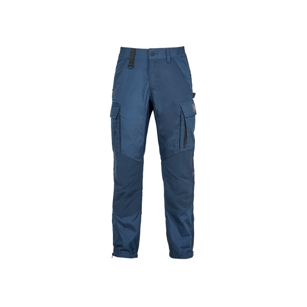 Upower Hike Pantalones Cargo Tecnicos - Talla M - Estilo Jogging, Tejido Ripstop Elastico, Resistencia al Desgaste, Multiples Bolsillos, Refuerzos en Rodillas, Inserciones Reflectantes - Color Azul Marino