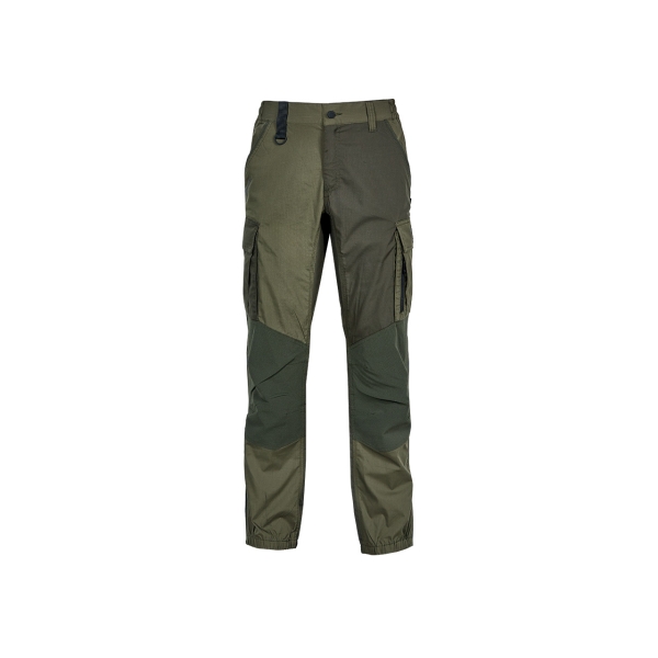 Upower Hike Pantalones Cargo Tecnicos - Talla 3XL - Tejido Ripstop Elastico, Resistencia al Desgaste, Bolsillos Multifuncionales, Refuerzos en Rodillas, Elementos Reflectantes - Color Verde Oscuro