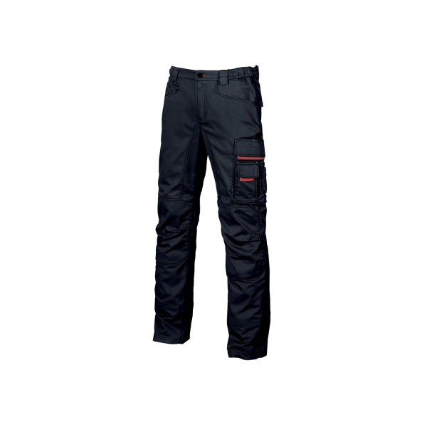 Upower Grin Pantalon de Trabajo con Forro de Franela - Talla 54 - Multiples Bolsillos, Refuerzos en Areas Clave, Cintura Ajustable, Proteccion DPI1, Cremalleras Resistentes - Color Azul Marino