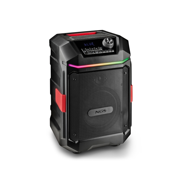 NGS Wild Bash Compact Altavoz Premium 200W - Bluetooth 5.4 - USB y AUX - Iluminacion LED - IPX6 - Color Negro NGS Wild Bash Compact Altavoz Premium 200W - Bluetooth 5.4 - USB y AUX - Iluminacion LED - IPX6 - Color Negro