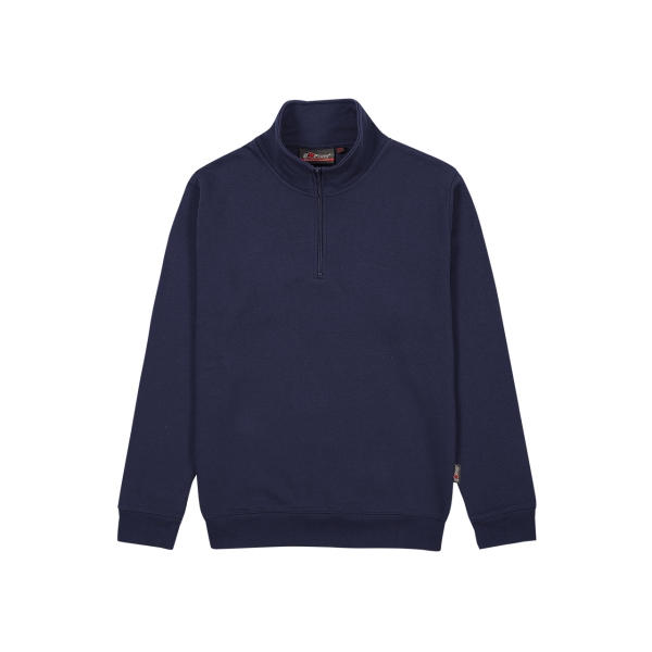 Upower Maui Sudadera con Media Cremallera - Talla L - French Terry, Transpirable, Duradera, Ajuste Comodo, Mangas Ranglan, Costuras Pespunteadas, Diseño Versatil - Color Azul Marino