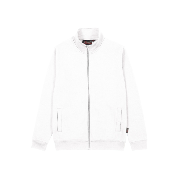 Upower Anuta Sudadera con Cremallera Completa - Talla 5XL - French Terry Suave, Transpirable y Resistente, Mangas Ranglan, Puños y Dobladillo Elasticos, Costuras Pespunteadas - Color Blanco