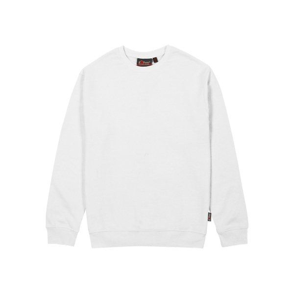 Upower Tupai Sudadera de Cuello Redondo - Talla M - French Terry de Verano, Libertad de Movimiento, Algodon y Poliester, Detalles en Punto Elastico, Mangas Ranglan - Color Blanco