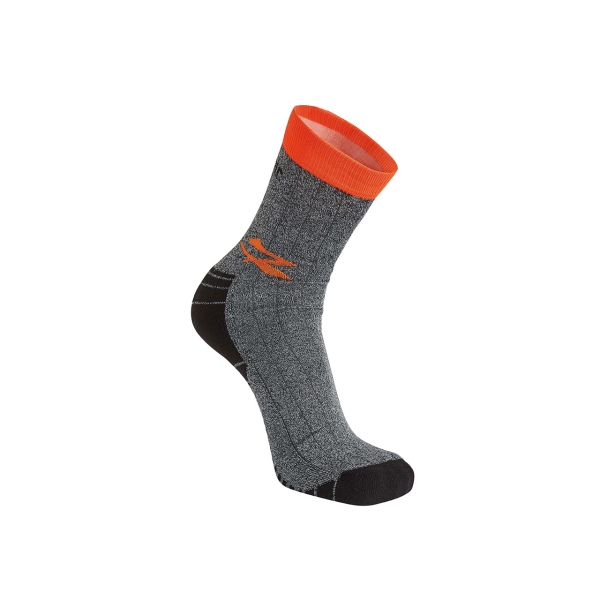 Upower Giady Calcetines Tecnicos - Talla Unica - Tecnologia Memory Size, Material Transpirable, Plantilla Amortiguadora, Costuras Planas, Collar Anti-Torsion - Color Naranja Fluorescente