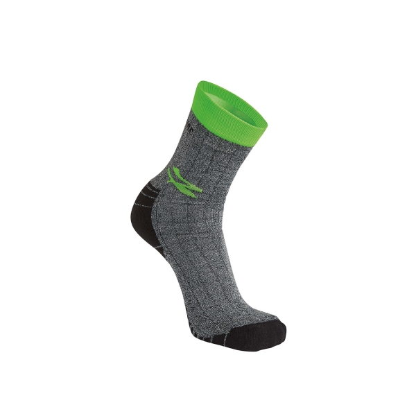 Upower Giady Calcetines Tecnicos - Talla Unica - Ajuste Perfecto y Duradero, Tecnologia Memory Size, Material Transpirable, Plantilla de Amortiguacion, Costuras Planas, Collar Anti-Torsion - Color Verde Fluorescente
