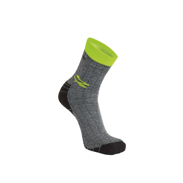 Upower Giady Calcetines Tecnicos - Talla Unica - Ajuste Perfecto con Tecnologia Memory Size, Material Transpirable, Plantilla de Algodon Amortiguadora, Costuras Planas, Collar Anti-Torsion - Color Amarillo Fluorescente