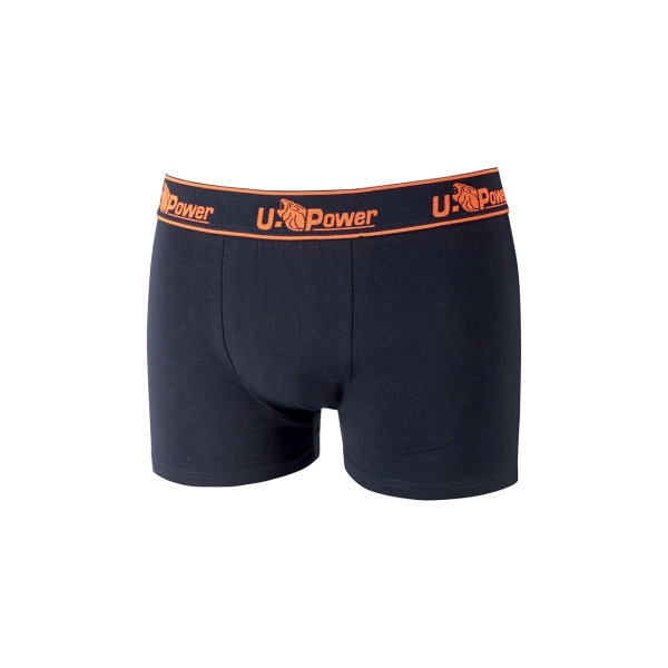 Upower Boxer Calzoncillos Boxer de Algodon Suave - Talla L - Elastico Resistente, Ajuste Duradero, Transpirables, Resistentes al Lavado, Paquete de Tres - Color Azul Marino