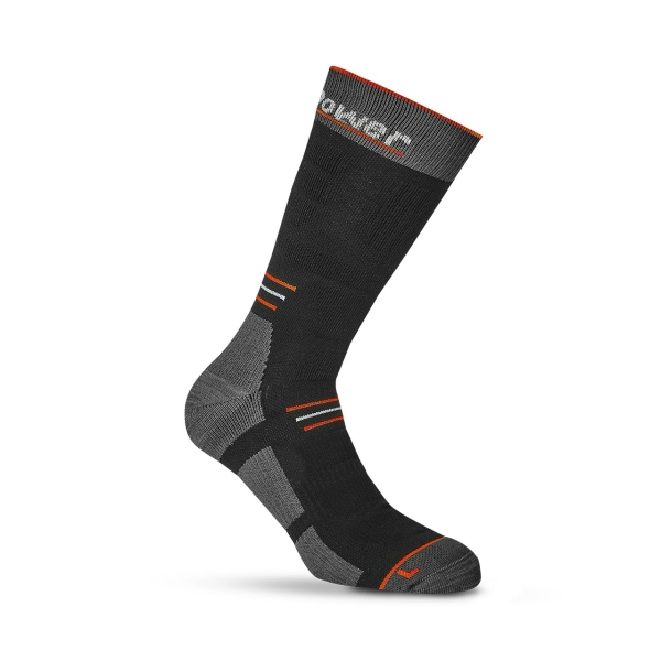 Upower Blow Calcetines de Trabajo Tecnicos - Talla S - Compresion Gradual, Termorregulacion, Soporte Tobillos, Ventilacion Optima, Costuras Planas, Durabilidad Mejorada - Color Naranja Fluorescente