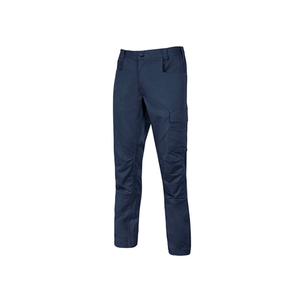 Upower Bravo Top Pantalon Confortable y Funcional - Talla L - Bolsillos Multiples, Cierre de Velcro, Martillo en Cintura, Triple Costura, Ajuste Slim-Fit, Proteccion DPI1 - Color Azul Oscuro Westlake