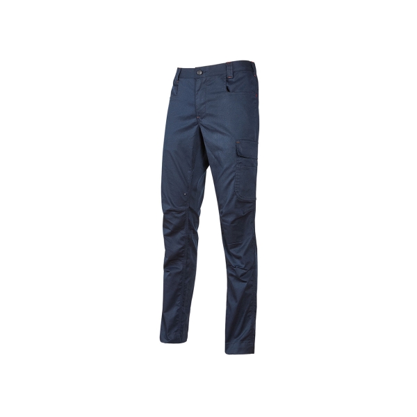 Upower Bravo Top Winter Pantalones de Trabajo Invernales - Talla 3XL - Algodon Elastizado, Triple Costura, Multibolsillos, Cintura Elastizada, Slim-Fit, Proteccion DPI1 - Color Azul Oscuro Westlake