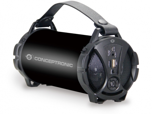Conceptronic Wynn Altavoz Inalámbrico bluetooth 3.0, micro SD, USB, AUX jack de 3.5mm - Radio FM - Batería interna recargable hasta 4h de Autonomía - LEDs Multicolor - Color Negro