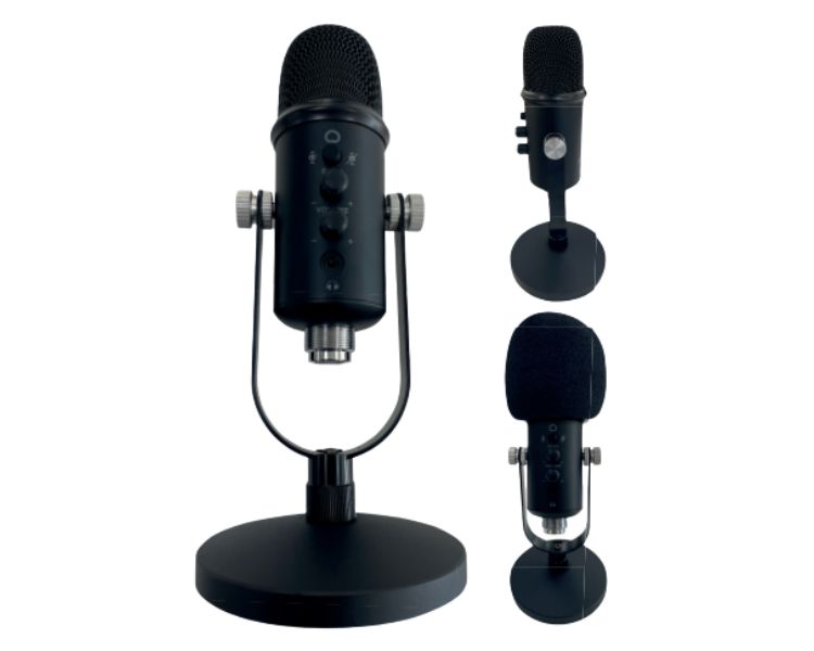 KeepOut Pro 500 Microfono USB - Boton Silencio - Salida Jack 3.5mm - Cable de 1.35m - Color Negro