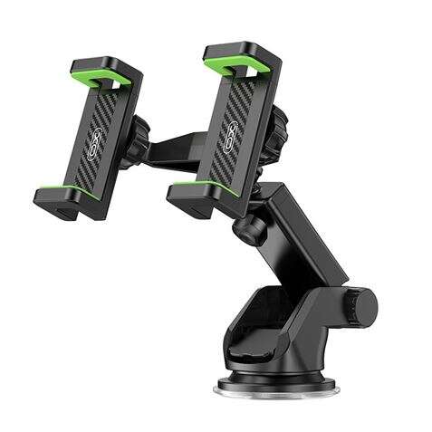 XO Soporte Universal para Telefonos - Apertura Mandril de 60-90mm - Ventosa de Agarre Fuerte - Dimensiones de 190x170x75mm - Peso de 180gr - Compatible con Telefonos de 5 A 69\" - Color Negro