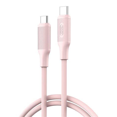 XO NBQ265B Cable USB-C Macho a USB-C Macho - 1m - 60W - Color Rosa