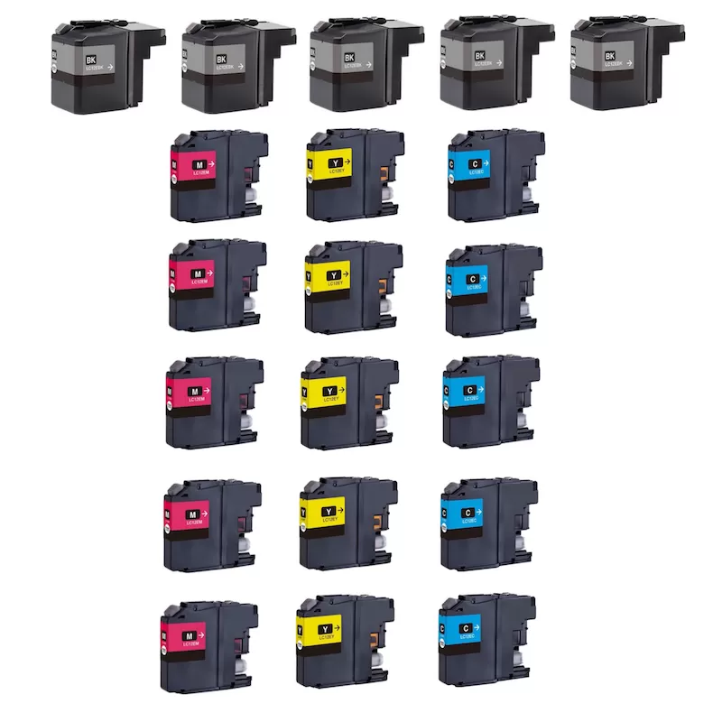 Pack 20 Cartuchos Tinta Brother LC12E Compatible