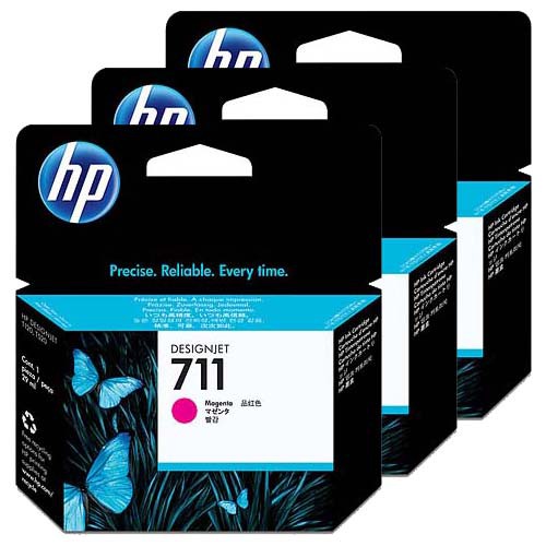 Pack 3 Cartuchos Tinta Original Hp 711 / CZ135A : Precio de Compra Online