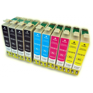 Epson 18XL Pack 10 Cartuchos Tinta Compatible