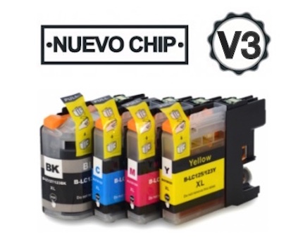 Pack 4 Cartuchos Tinta Brother LC125 / LC127 Compatible