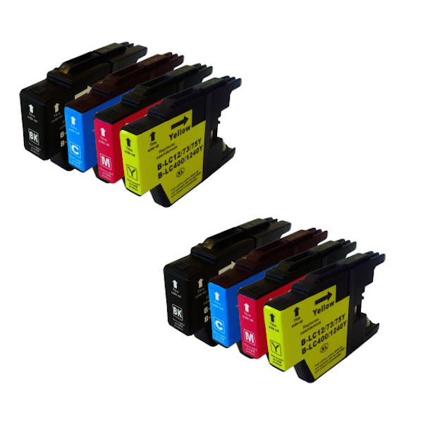 Pack 8 Brother LC-1240 Cartuchos Tinta Compatible