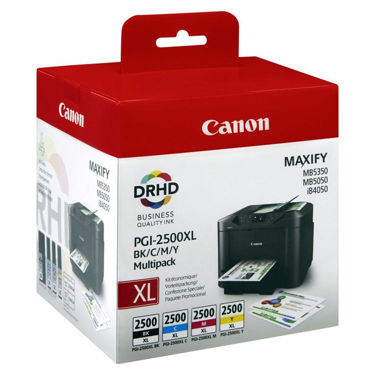 Pack Tinta Original Canon PGI-2500XL Colores