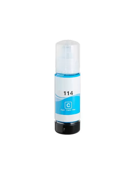 Botella Tinta Epson 114 Cian Compatible